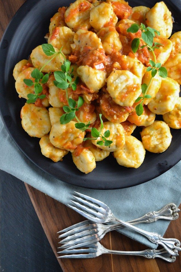 Ricotta and Parmesan Gnocchi with Anchovy Sauce