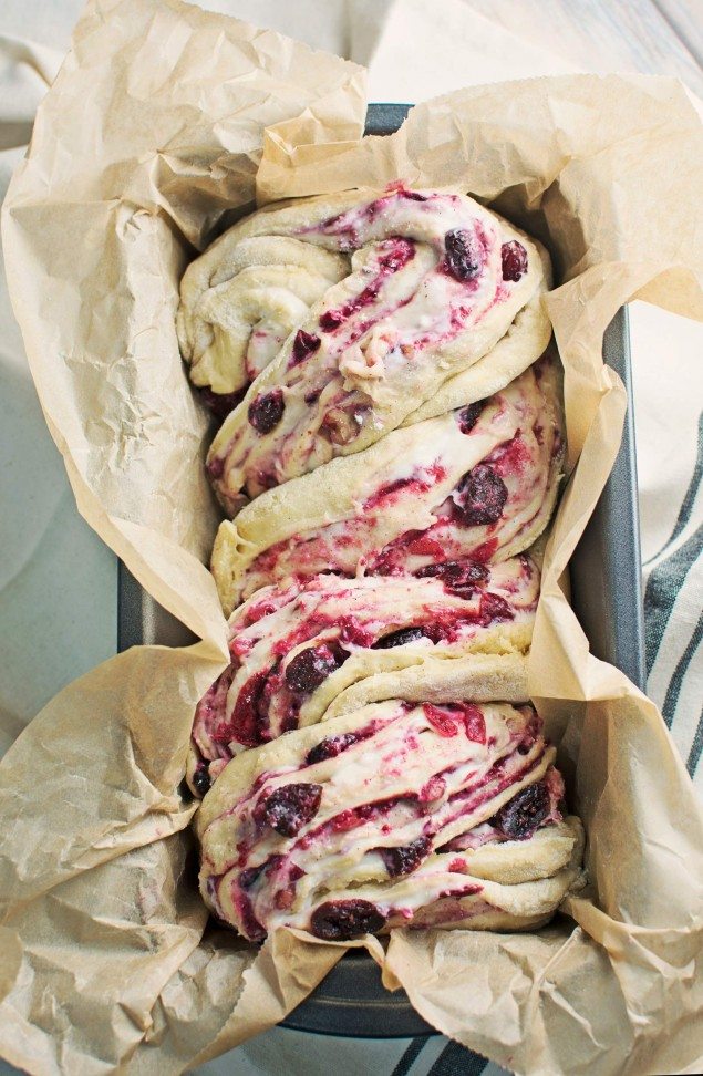 Cream Cheese Cranberry Babka