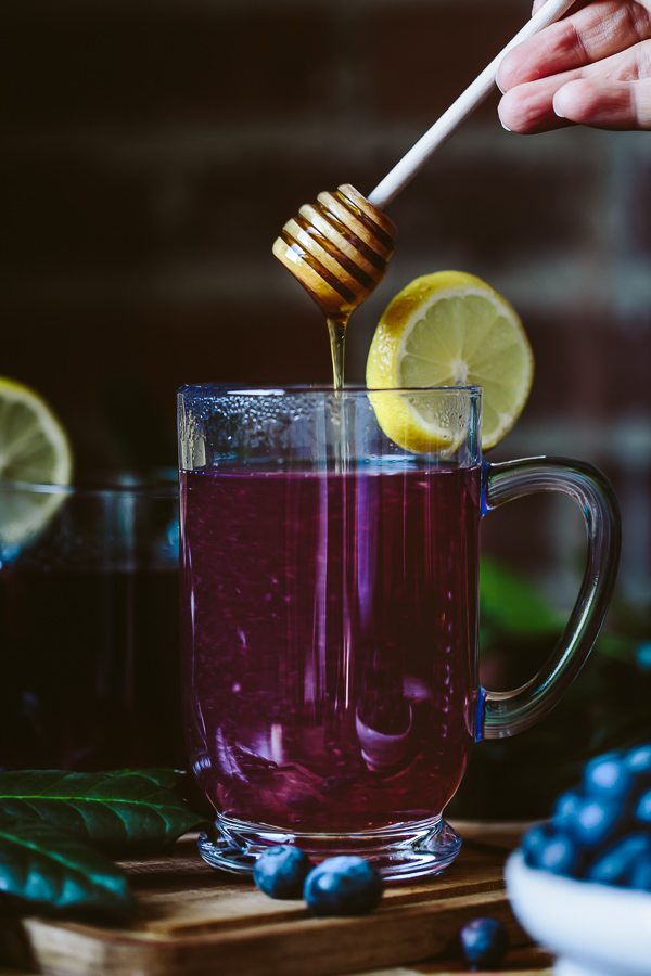 Honey Blueberry Hot Toddy