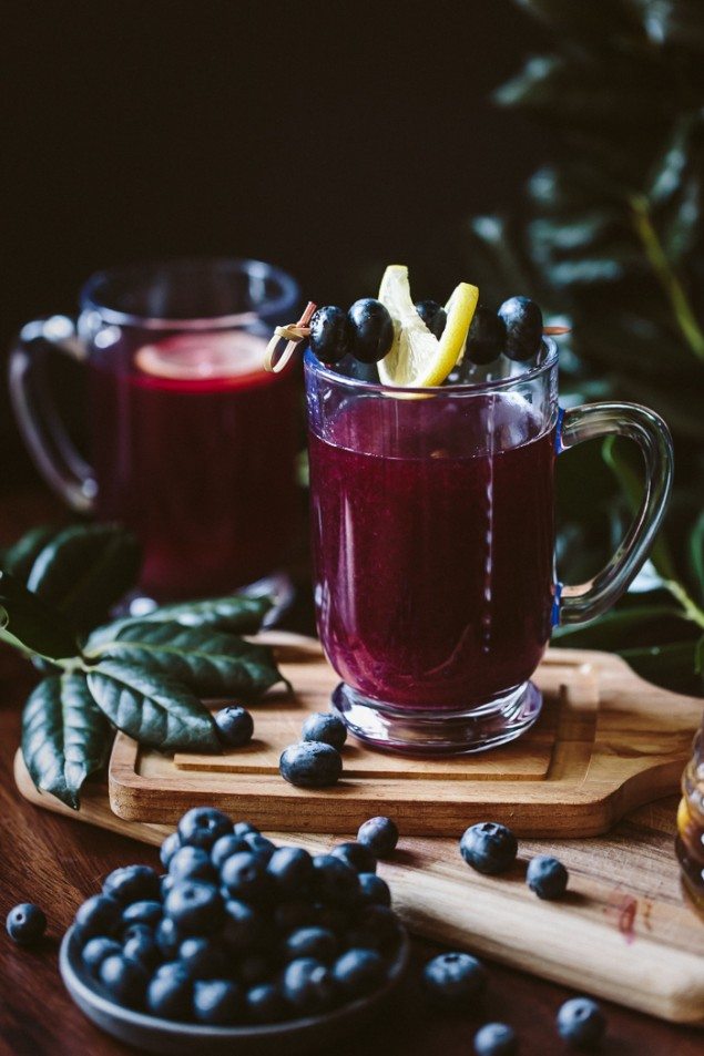 Honey Blueberry Hot Toddy