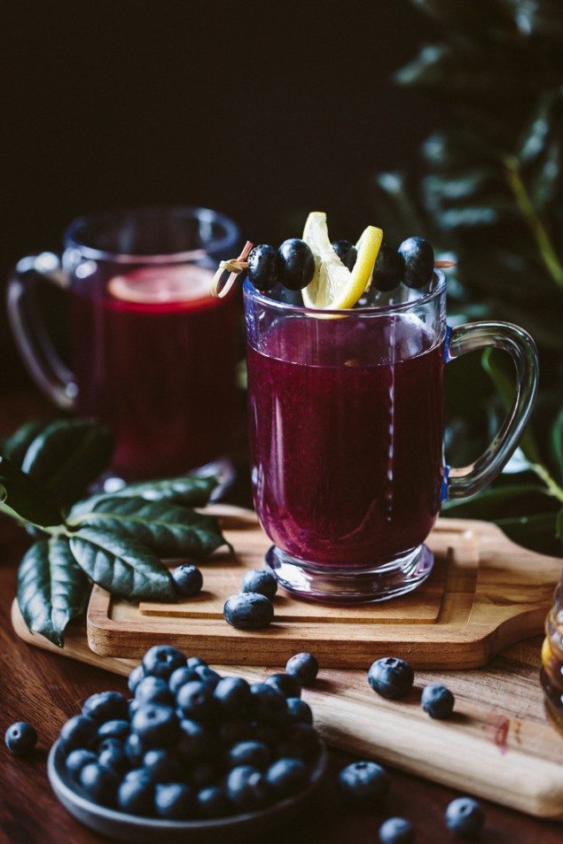 Honey Blueberry Hot Toddy