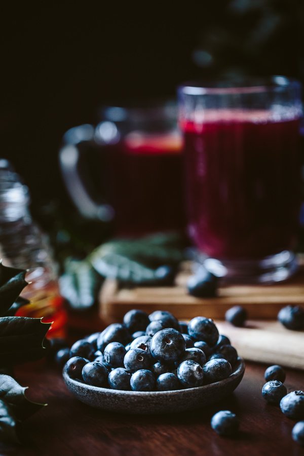 Honey Blueberry Hot Toddy