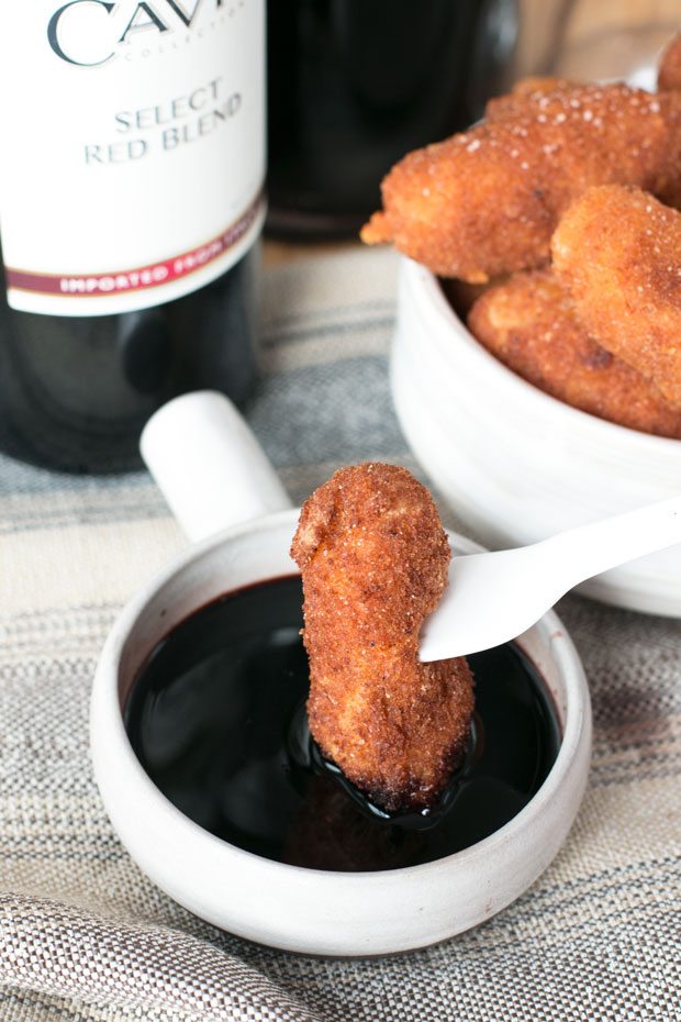 Chorizo and Cheese Croquettes with Red Wine Sauce