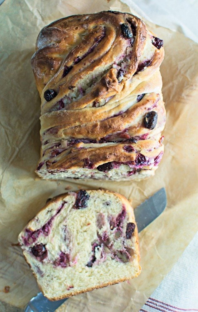 Cream Cheese Cranberry Babka