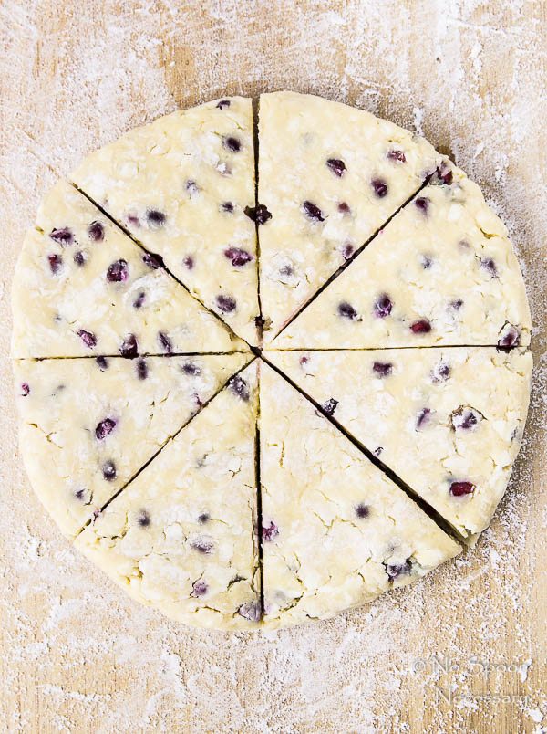 Pomegranate Cranberry Scones with Vanilla Butter