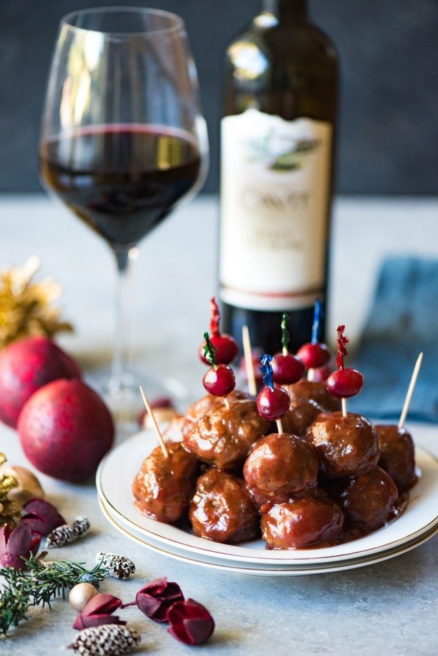 Glazed Cranberry Meatballs