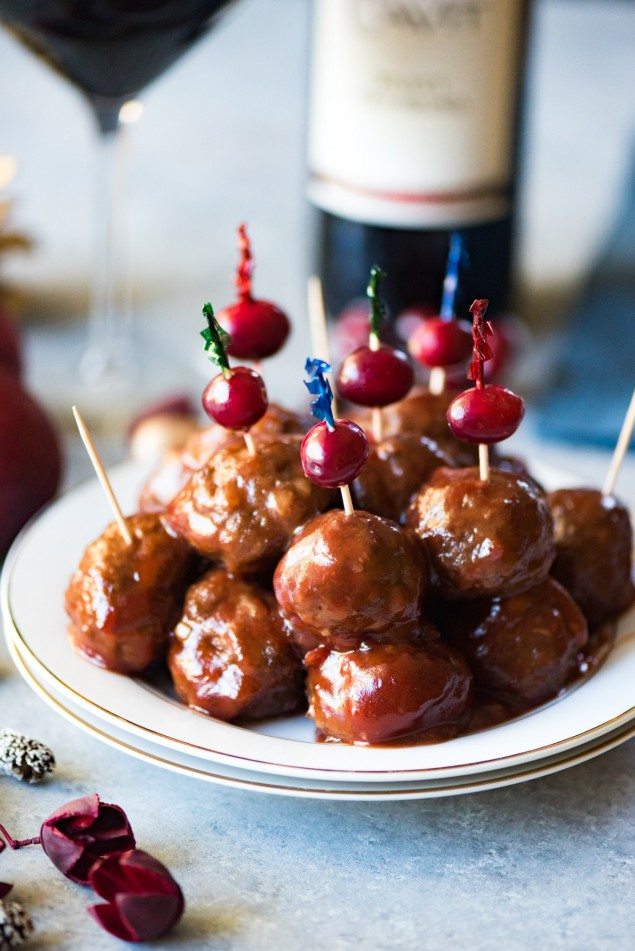 Glazed Cranberry Meatballs