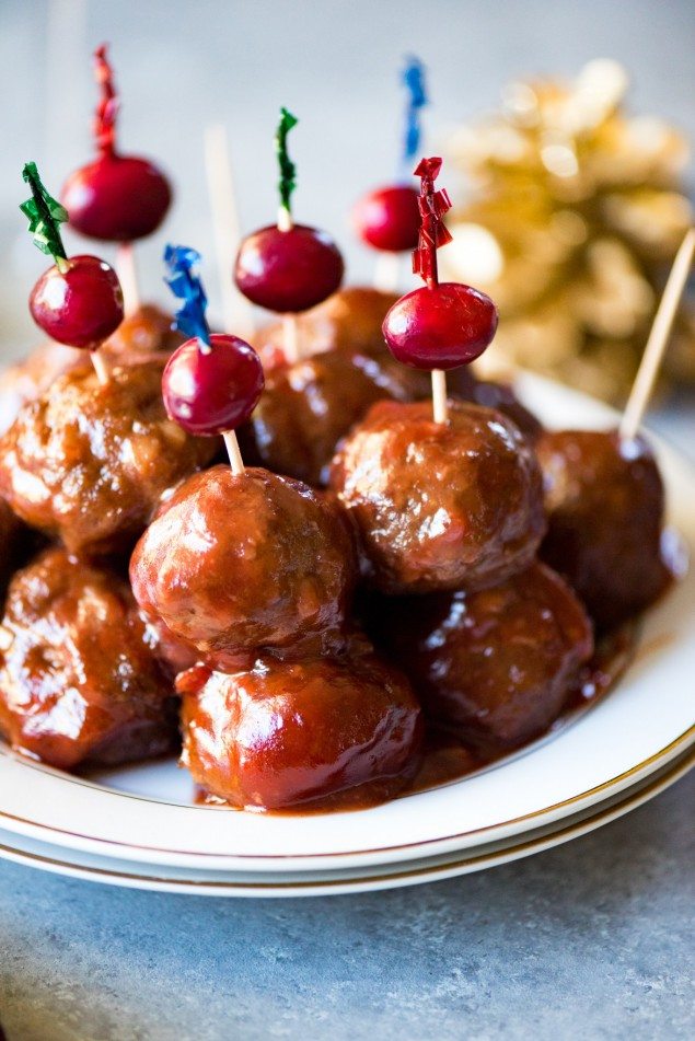 Glazed Cranberry Meatballs