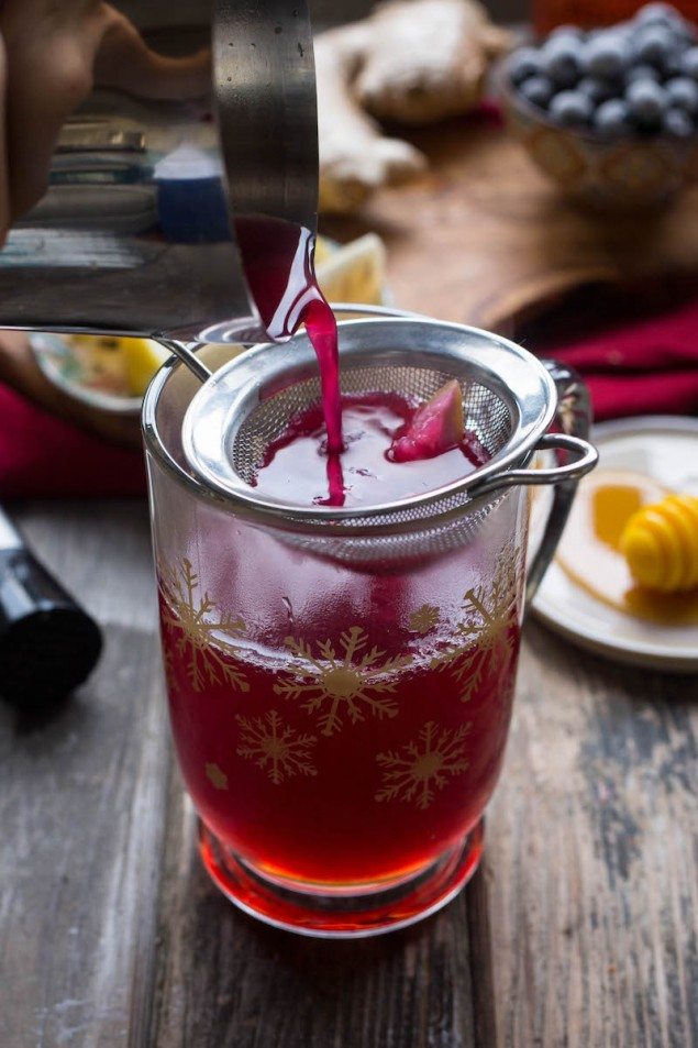 Blueberry Ginger Hot Toddy