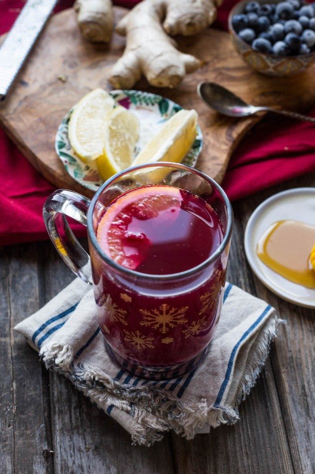 Blueberry Ginger Hot Toddy