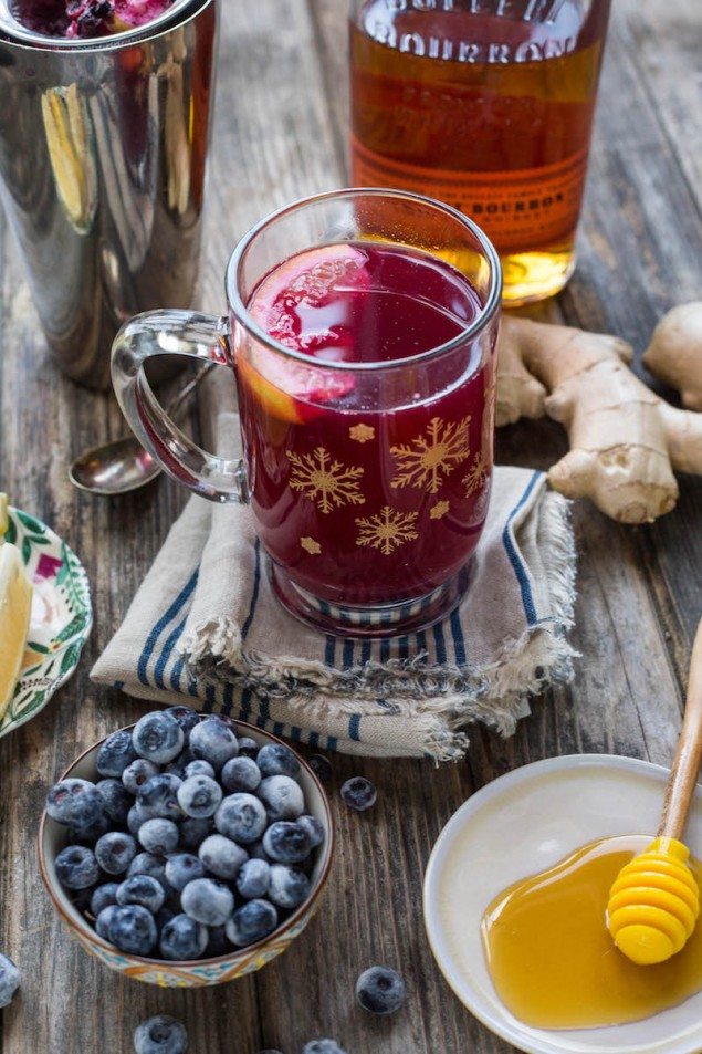 Blueberry Ginger Hot Toddy