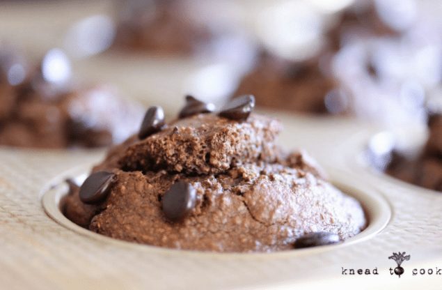 Gluten Free Peppermint Green Tea Chocolate Muffins