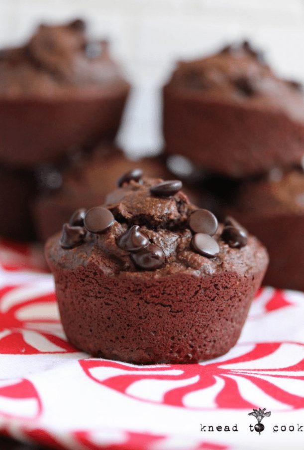 Gluten Free Peppermint Green Tea Chocolate Muffins