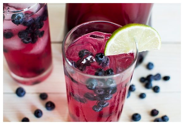 Sparkling Blueberry Lime Punch