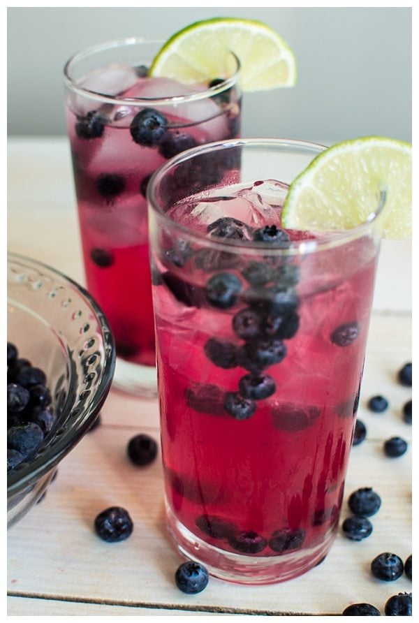 Sparkling Blueberry Lime Punch