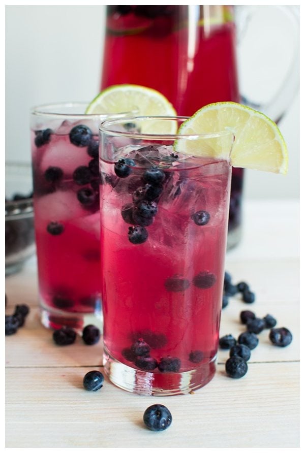 Sparkling Blueberry Lime Punch