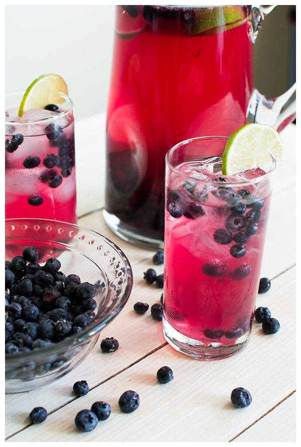 Sparkling Blueberry Lime Punch