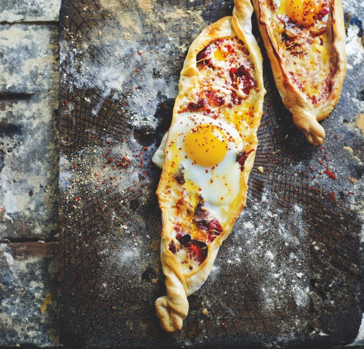 Turkish Pastrami and Egg Pide