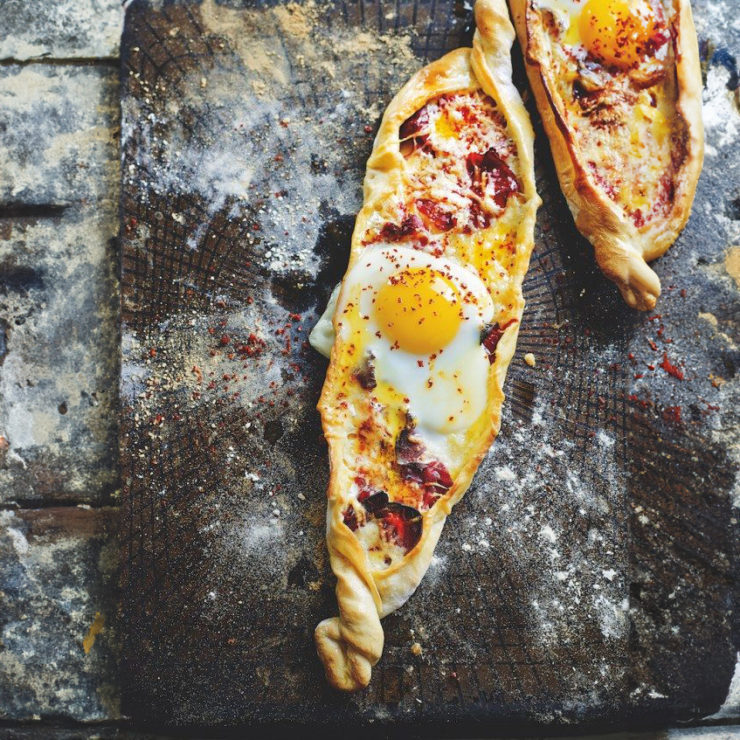 Turkish Pastrami and Egg Pide