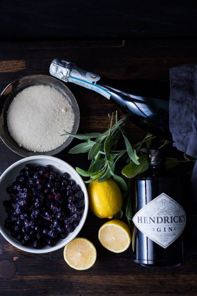 Blueberry and Sage Gin Punch