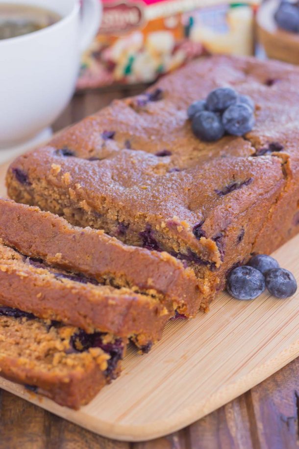 Blueberry Gingerbread Tea Loaf