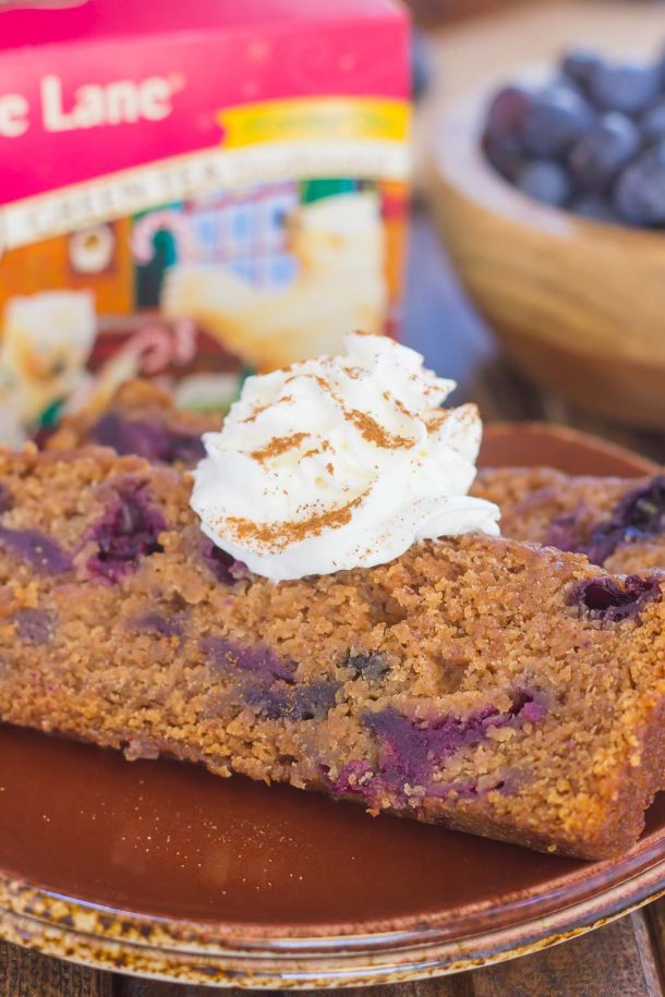 Blueberry Gingerbread Tea Loaf