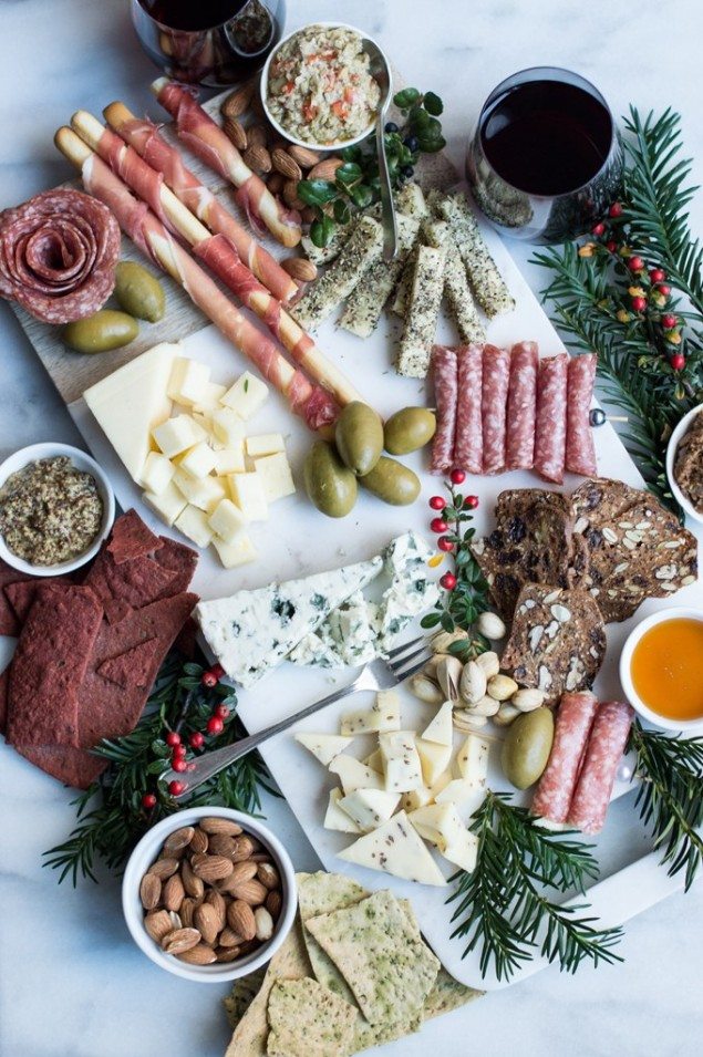 Winter Cheese Board with Artichoke Tampanade