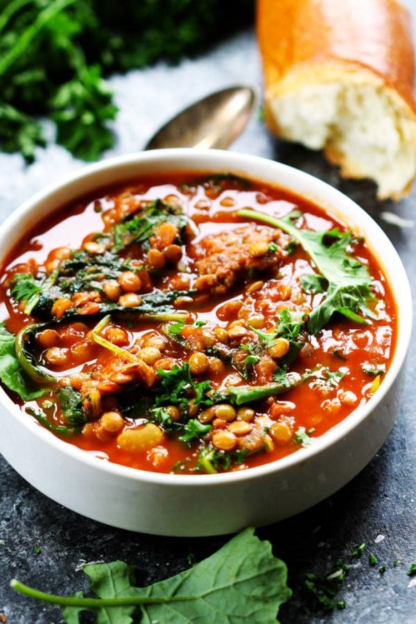 Sausage, Kale and Lentil Stew