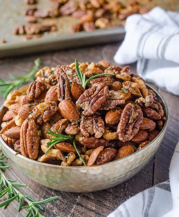Spicy Maple Rosemary Nuts