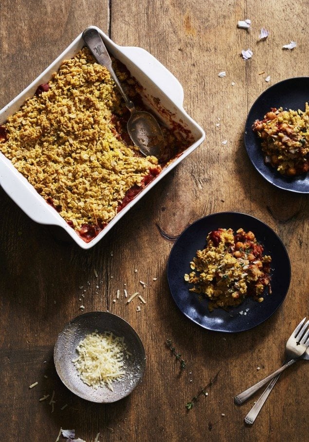 Savory Tomato Parmesan Crumble