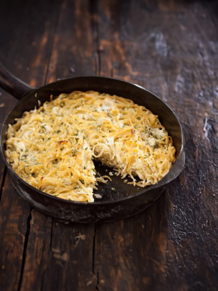 Baked Three Cheese Linguine Recipe