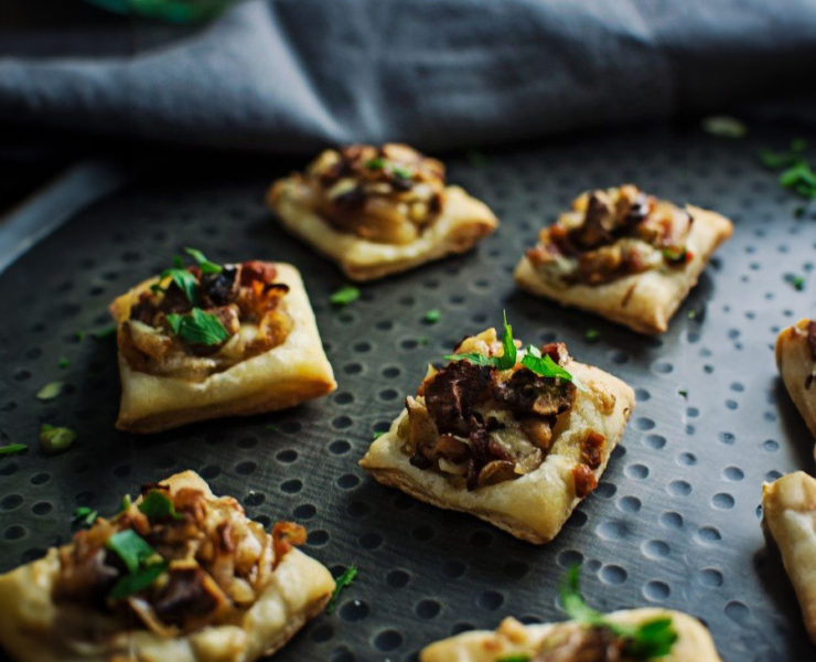 Blue Cheese Pancetta Puff Pastry Bites