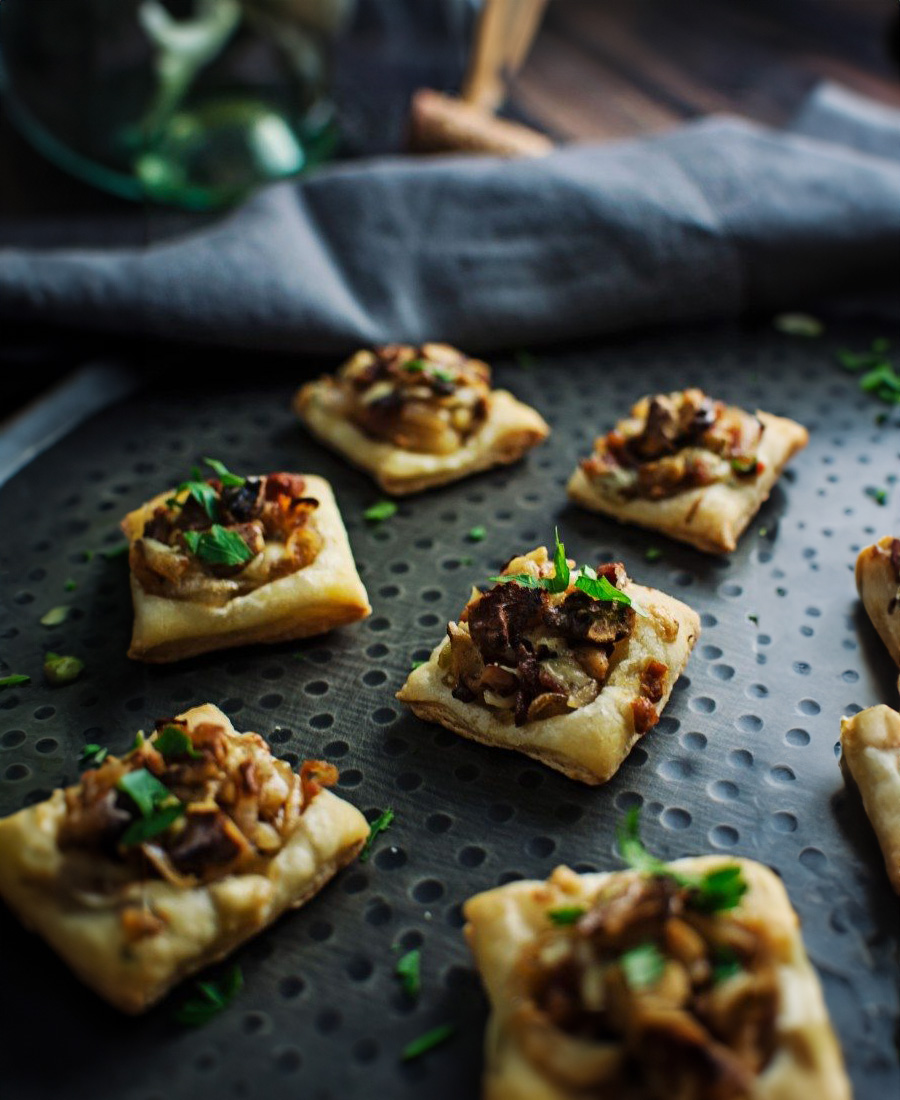 Blue Cheese Pancetta Puff Pastry Bites