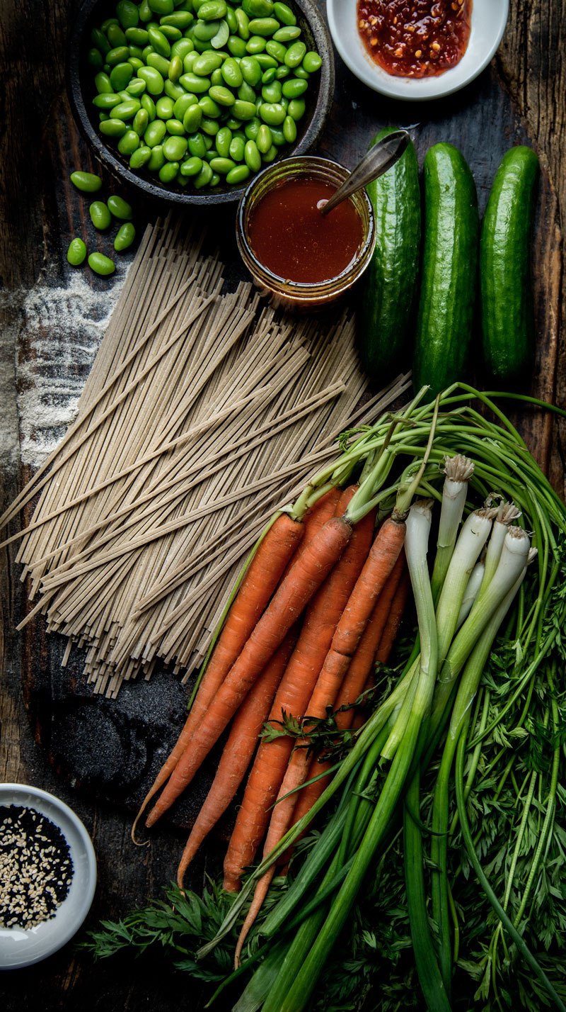 Buckwheat Soba Noodle Salad with Chili Dressing Recipe