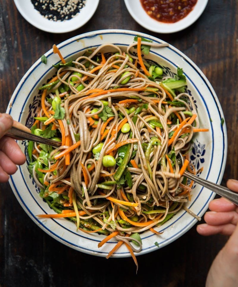 Buckwheat Soba Noodle Salad with Chili Dressing Recipe