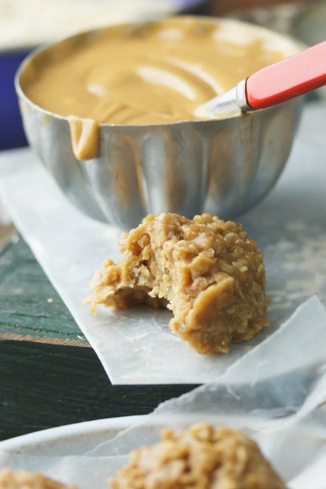 Vegan No-Bake Peanut Butter Cookies