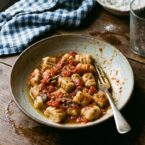 Ricotta Gnocchi with Tomato Anchovy Sauce