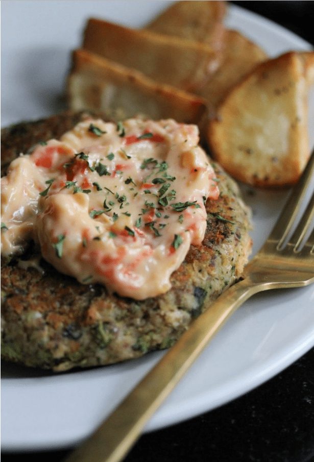 Broccoli and White Bean Burgers