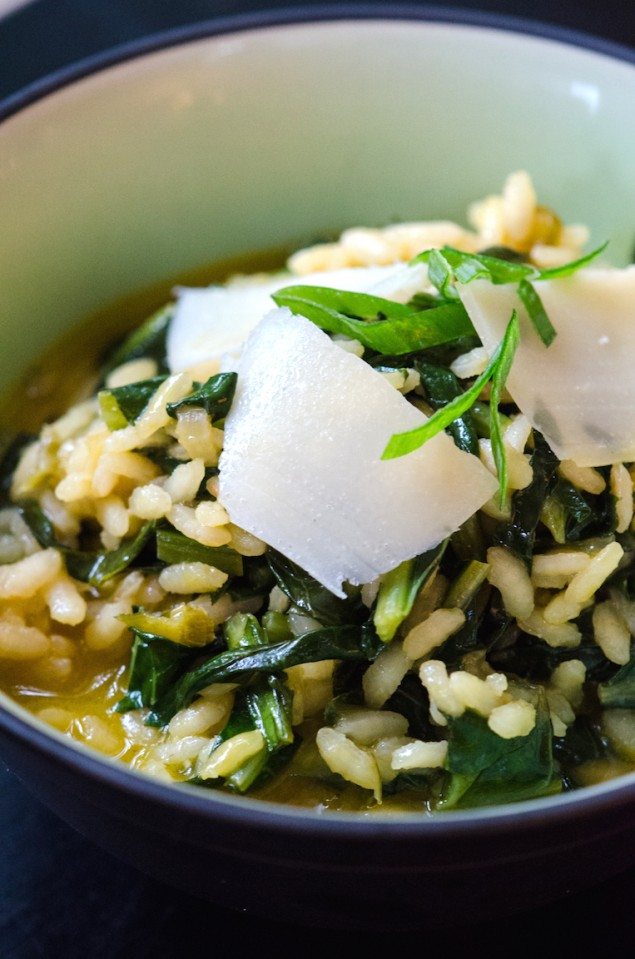 Risotto al Tarassaco – Risotto with Dandelion Greens