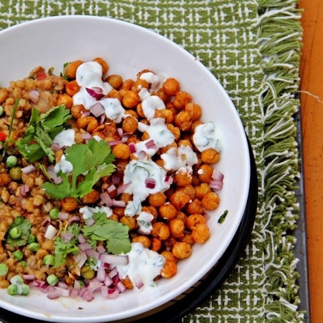 Crispy Chickpeas with Mint and Cayenne