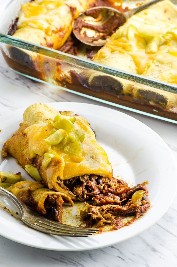 Vegetarian Jackfruit Enchiladas