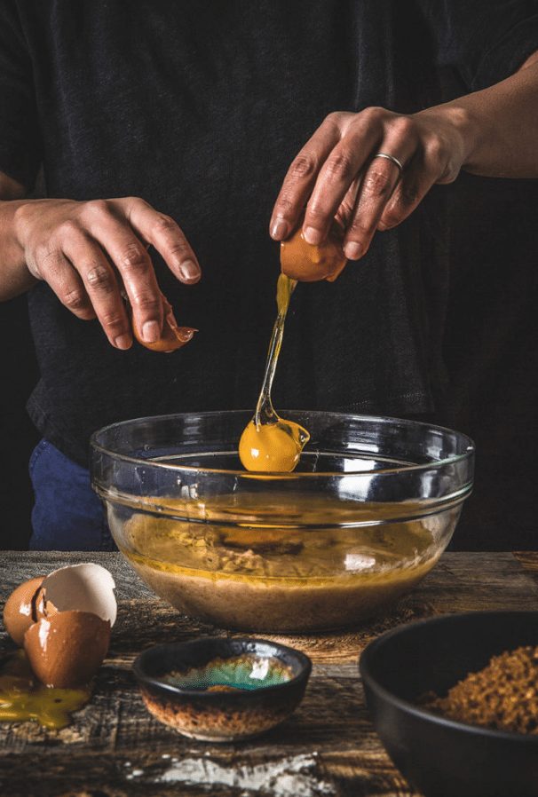 Banana Muffins and Butterscotch Whiskey Sauce