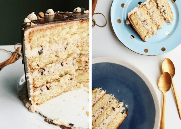 Cannoli Cake with the Most Delicious Chocolate Chip Ricotta Filling - Cake  by Courtney