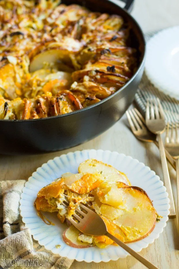 Fennel and Sage Sweet Potato Gratin