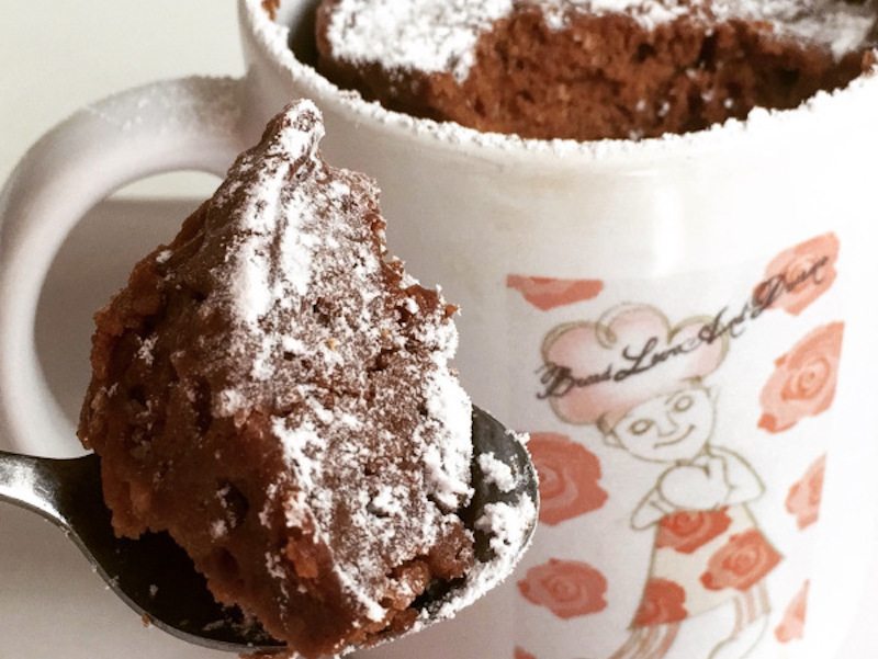 90-second mile-high Nutella mug cake