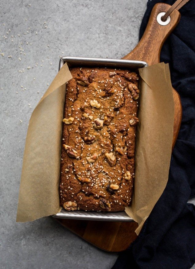 Gluten Free Banana Tahini Bread