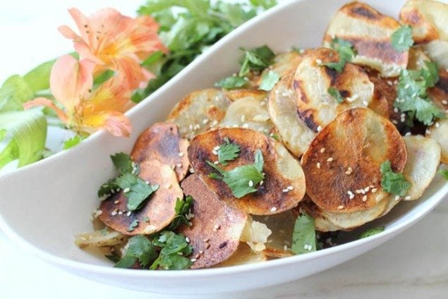 Grilled Sesame-Ginger Potato Chips