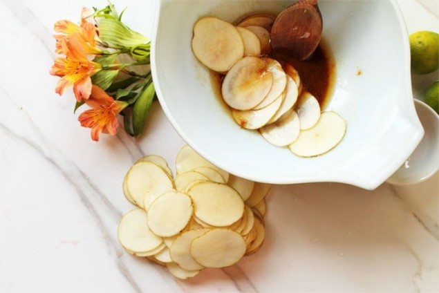 Grilled Sesame-Ginger Potato Chips