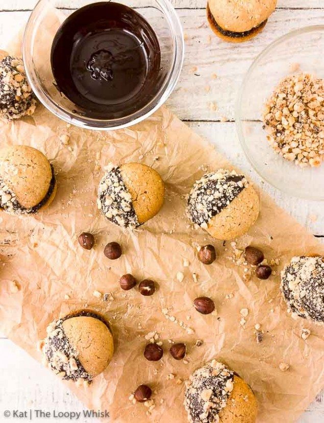 Chocolate Hazelnut Sandwich Cookies