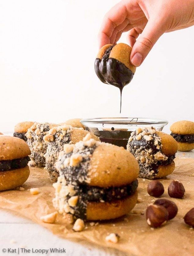 Chocolate Hazelnut Sandwich Cookies